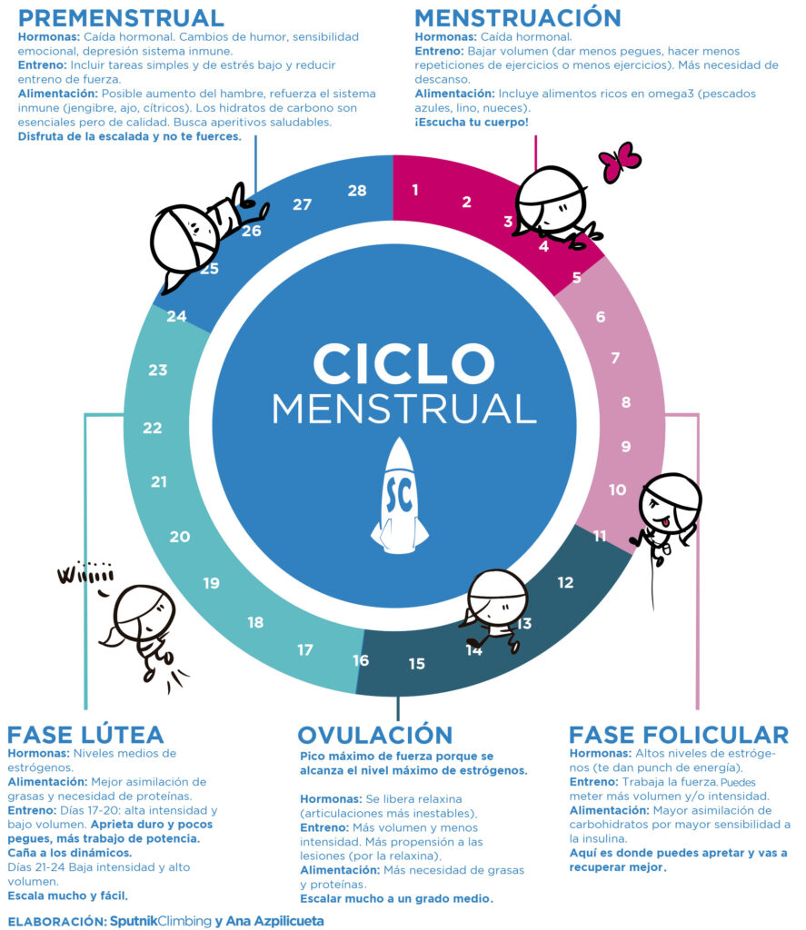 Ciclo menstrual y entrenamiento. SputnikClimbing Ana Azpilicueta